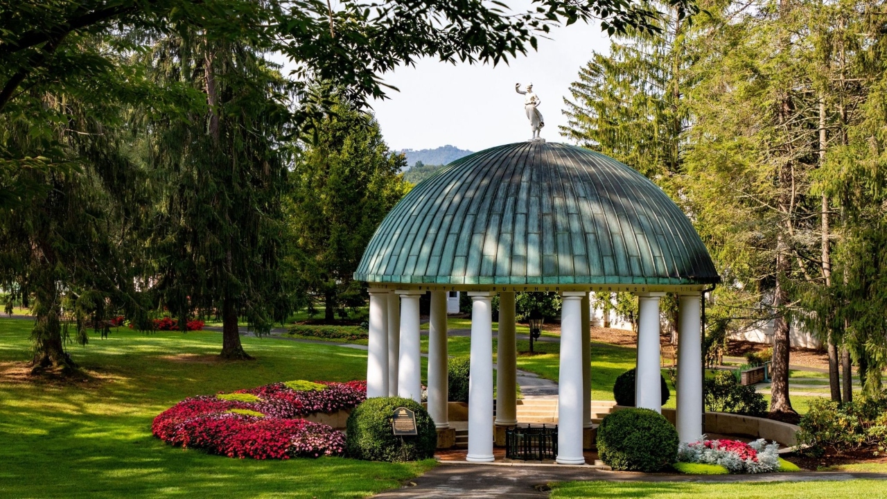 Áreas de lazer do Greenbrier Hotel, localizado nos Estados Unidos