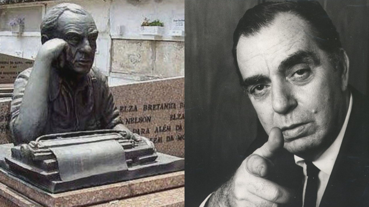 Busto de Nelson Rodrigues é furtado de túmulo do escritor no RJ