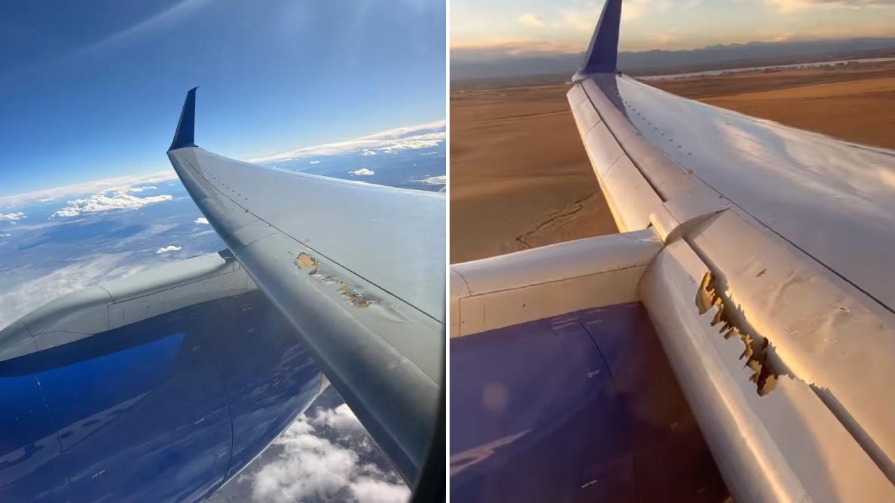 Asa de avião se despedaça durante voo e causa pânico em passageiros