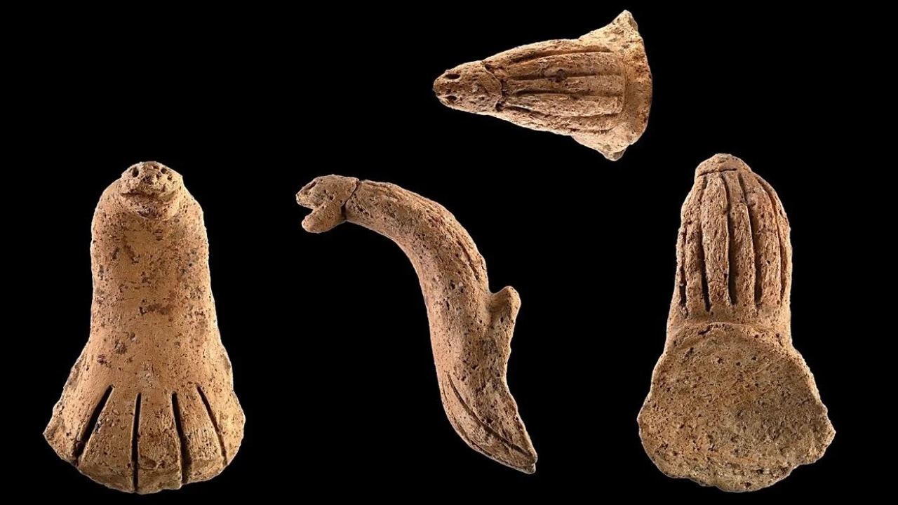 Cabo de cerâmica de 4 mil anos em formato de cobra é encontrado em Taiwan