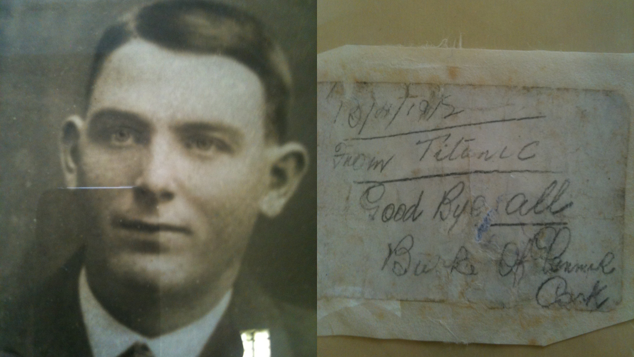 A vítima do Titanic que lançou uma garrafa ao mar com bilhete