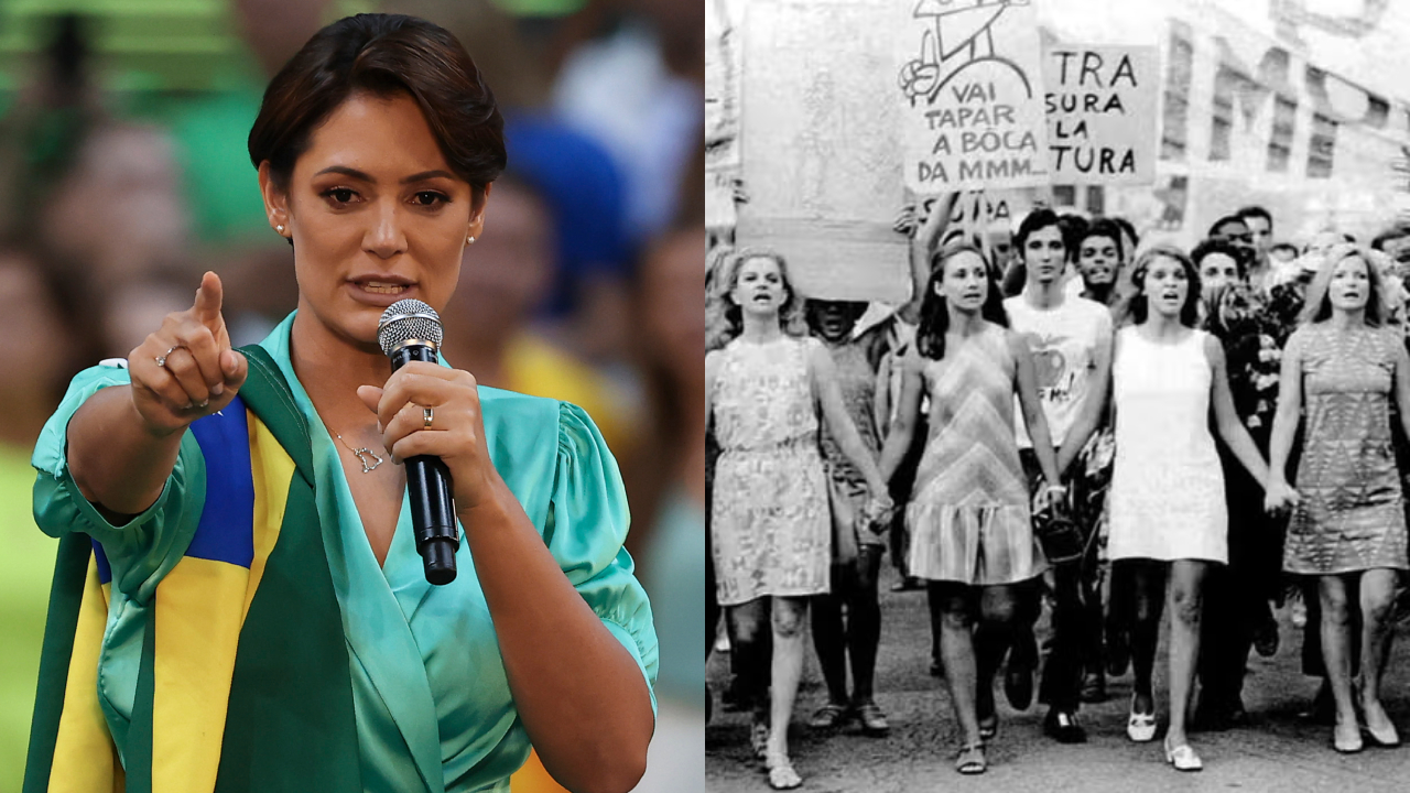 Michelle Bolsonaro é processada por uso indevido de foto da atriz Leila Diniz