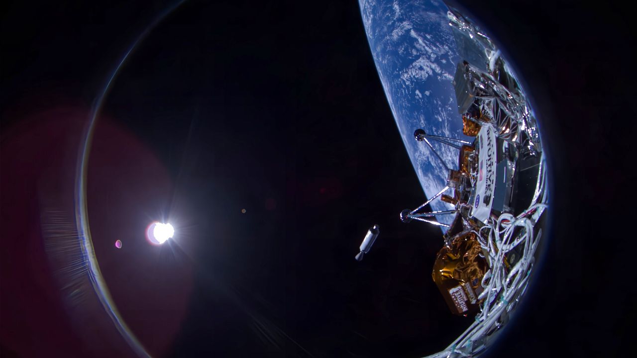 Confira as primeiras imagens da missão espacial que tenta pousar na Lua