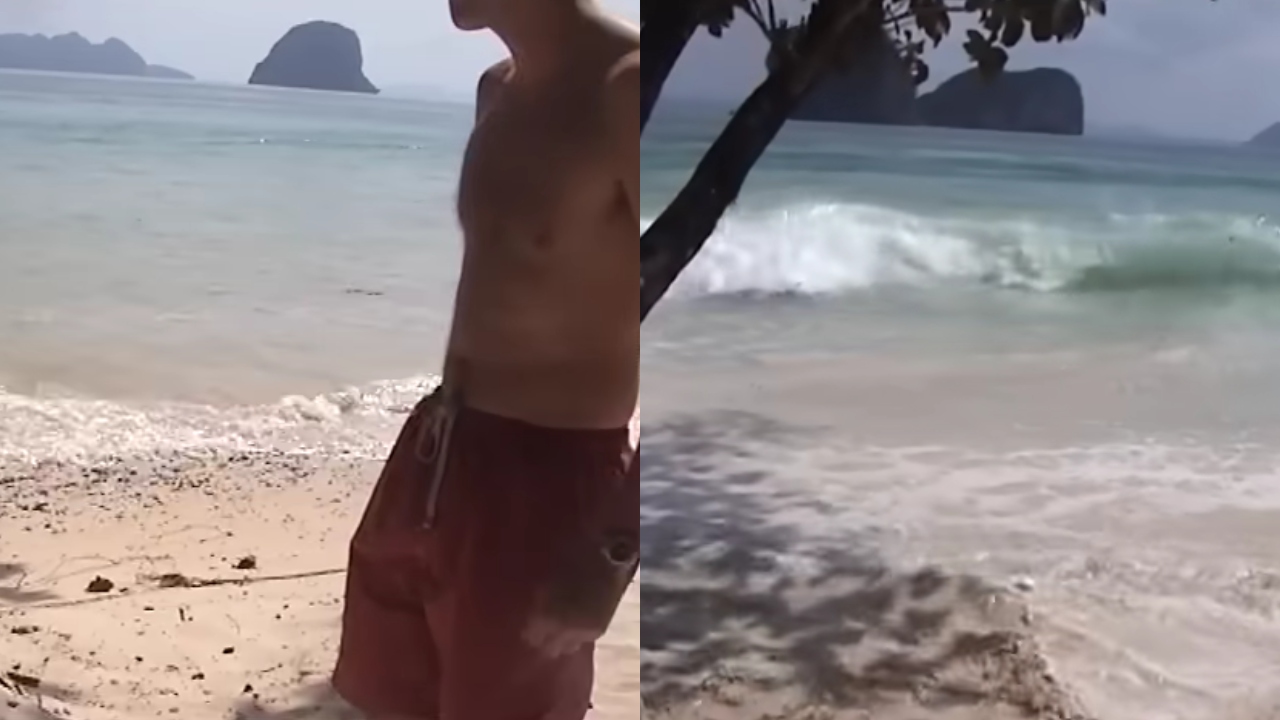 20 anos depois, homem encontra vídeo das primeiras ondas de tsunami na Tailândia
