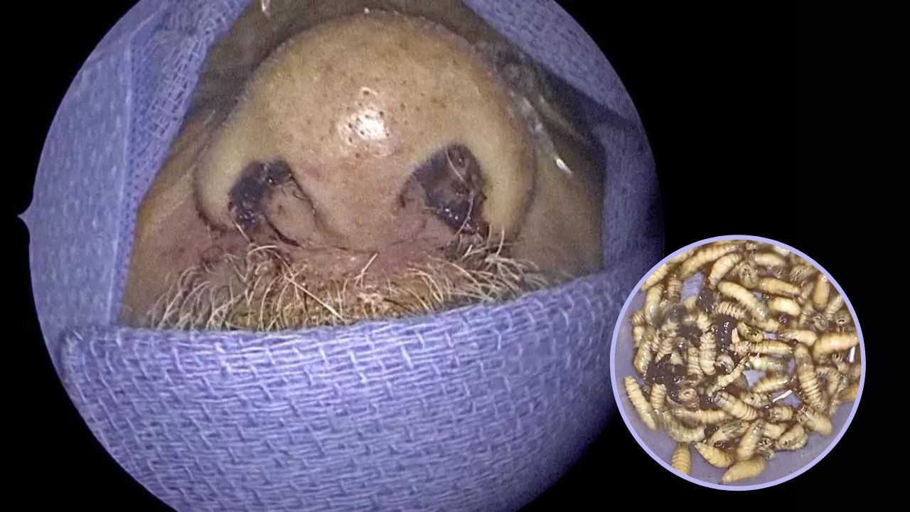 Com problema nasal, homem descobre 150 vermes em seu nariz