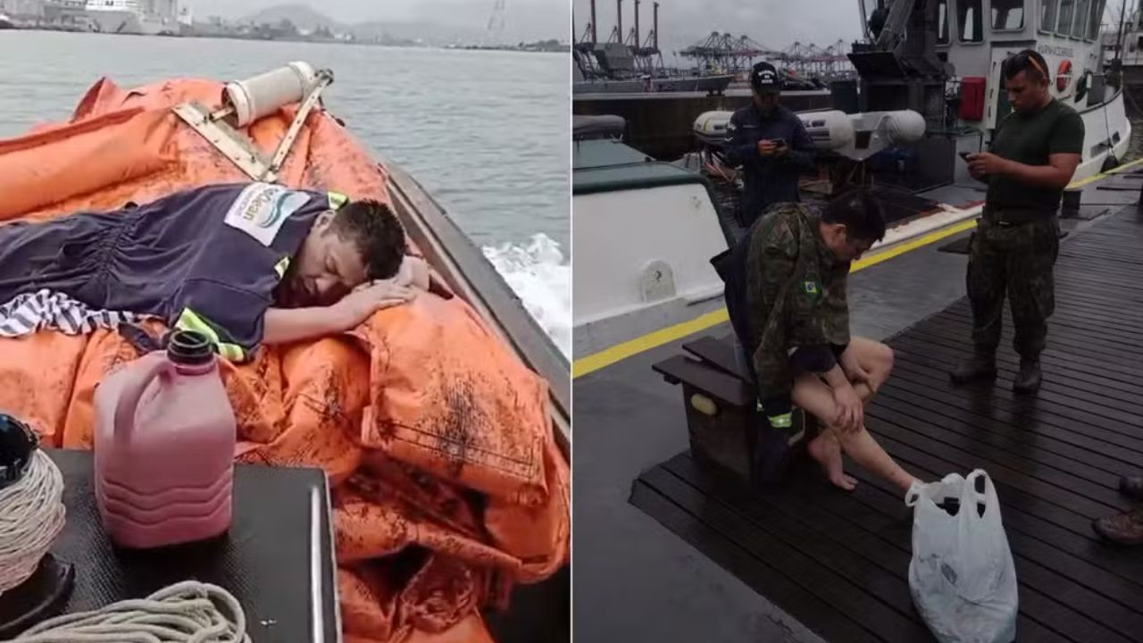 Homem de nacionalidade chinesa é resgatado por trabalhadores do Porto de Santos