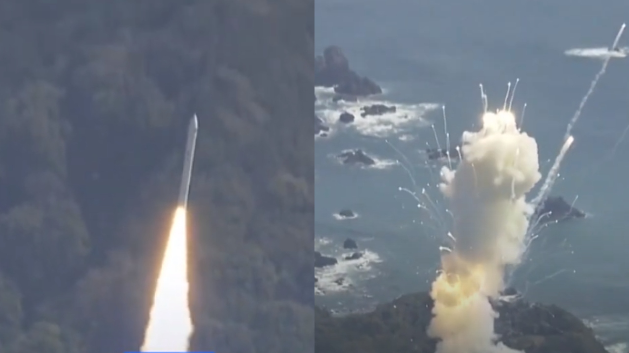 Foguete japonês explode no ar segundos depois do lançamento