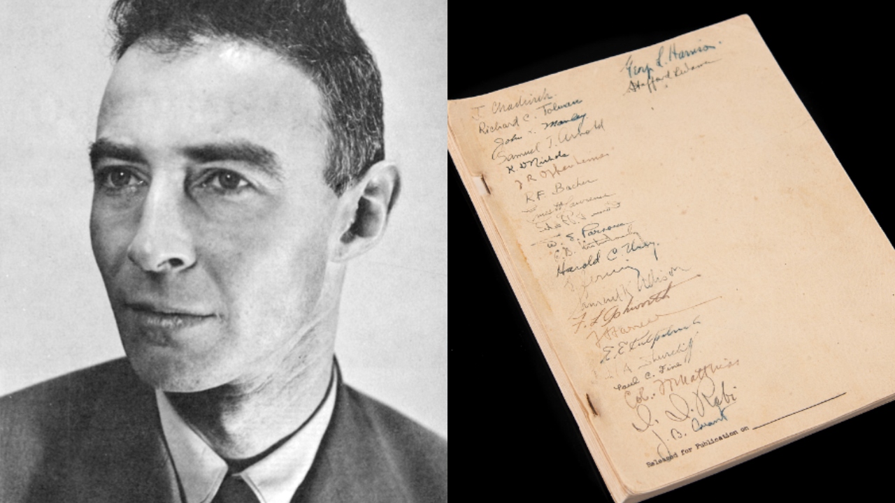Documento do desenvolvimento da bomba atômica, assinado por Oppenheimer, vai a leilão