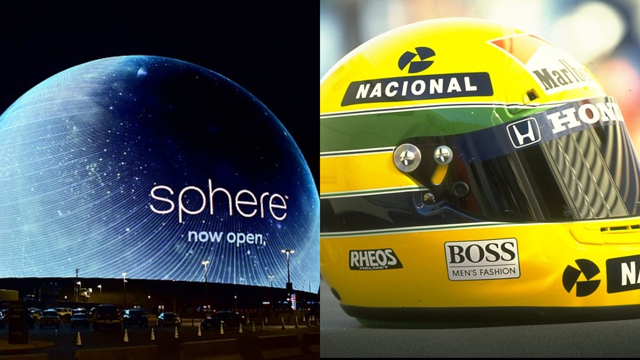 Em homenagem, capacete de Ayrton Senna será projetado na ‘Sphere’ em Las Vegas