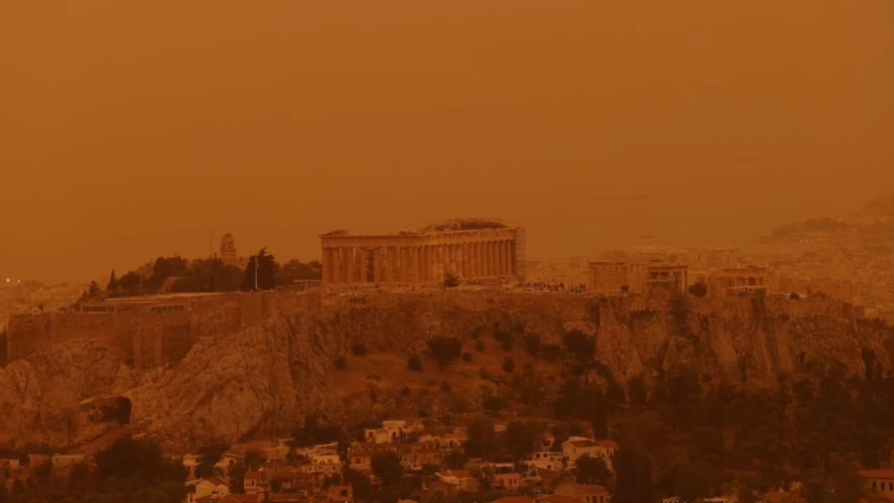 Por que o céu de Atenas, na Grécia, ficou alaranjado nesta semana?