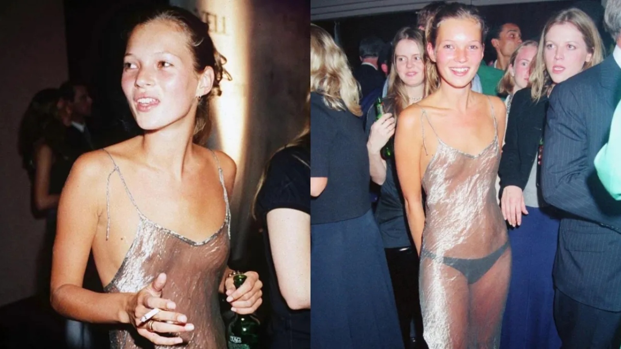 Vestido ‘transparente’ polêmico usado pela atriz Kate Moss em 1993 será leiloado