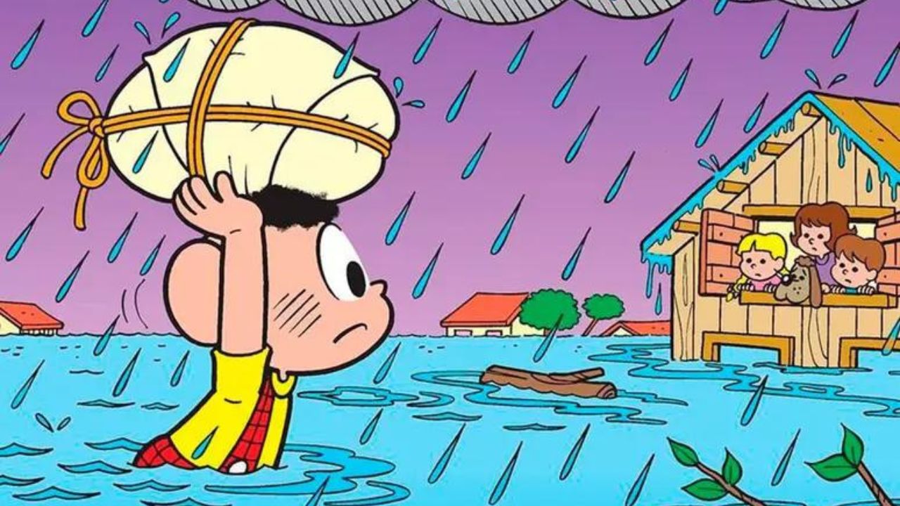 Turma da Mônica: Cascão entra na água para ajudar Rio Grande do Sul