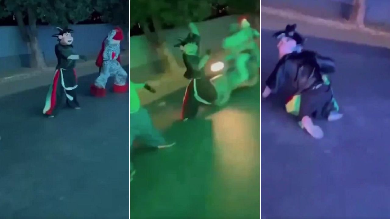 Goku, da Carreta Furacão, é atropelado por moto durante apresentação