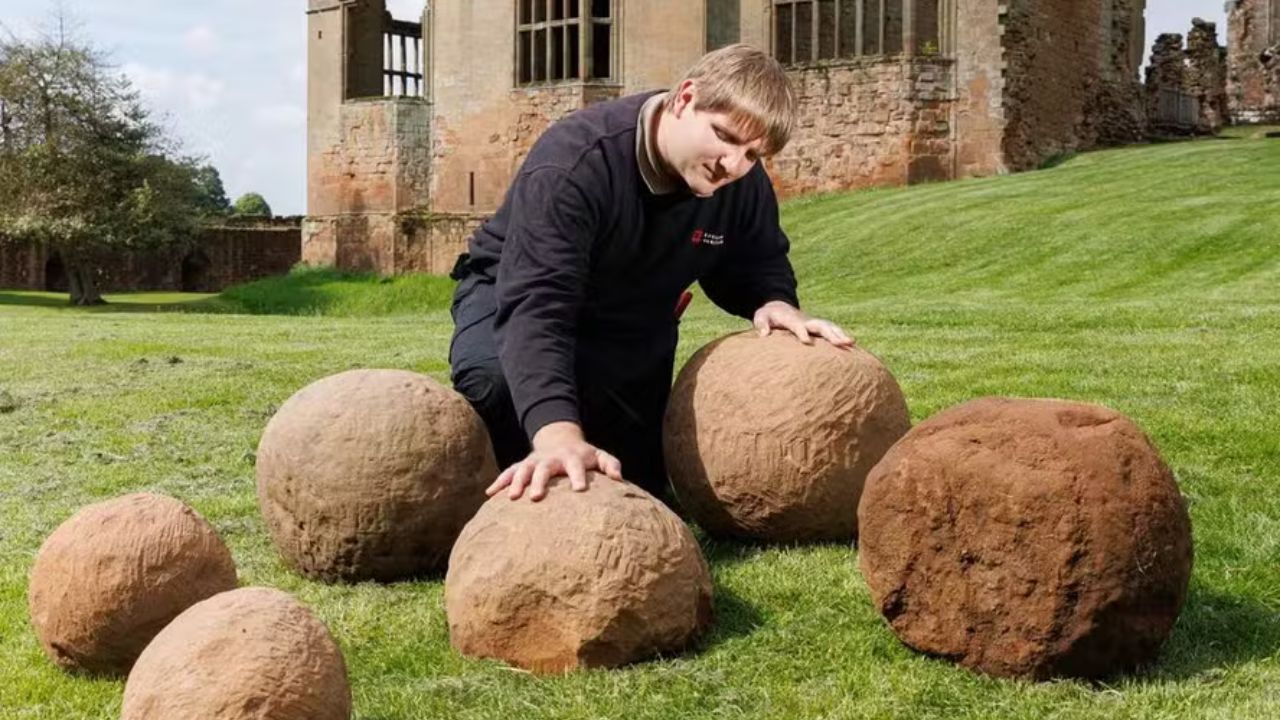 Castelo britânico revela munição de catapulta do século 13