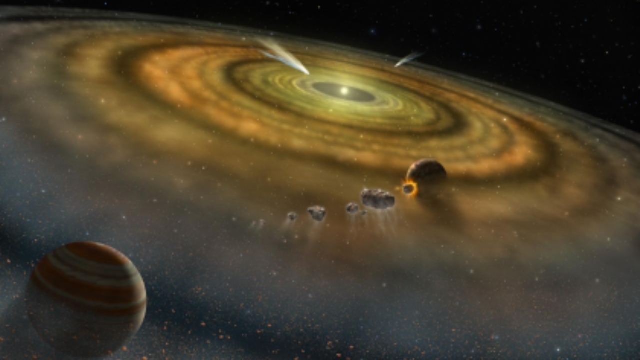 Impacto de asteroide em sistema solar vizinho é registrado por James Webb
