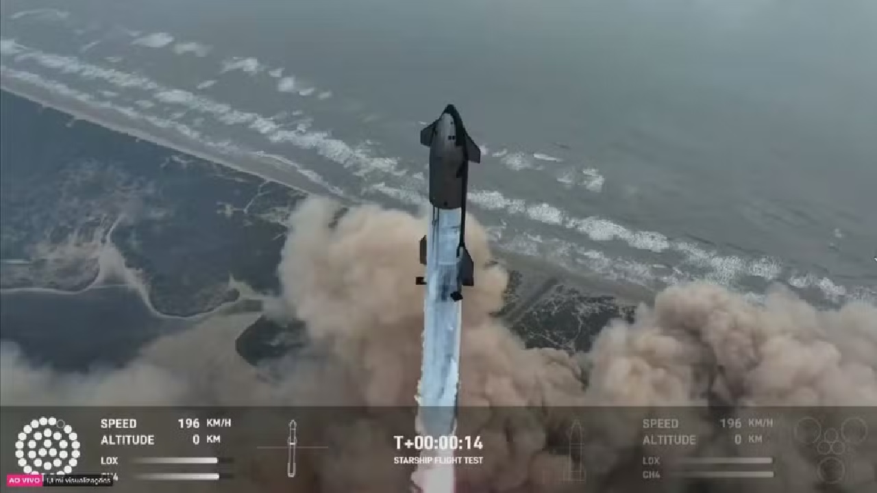 Com a maior nave do mundo, SpaceX faz 1º voo bem-sucedido