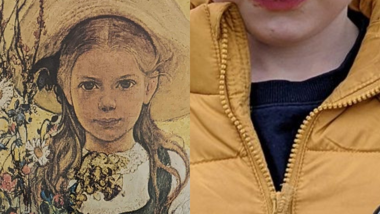 A mãe que notou semelhanças entre o filho e uma pintura antiga