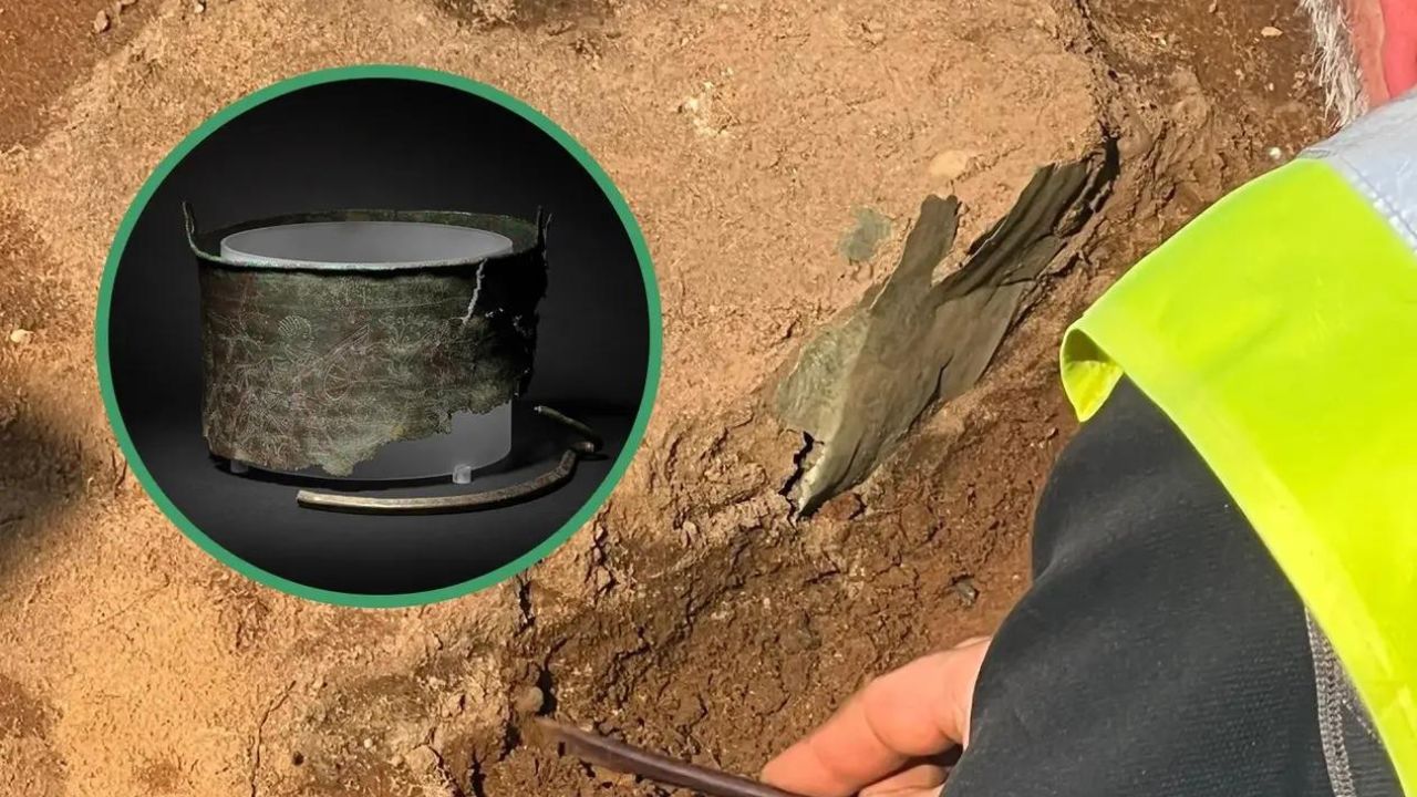 Fragmentos de balde bizantino são encontrados na Inglaterra