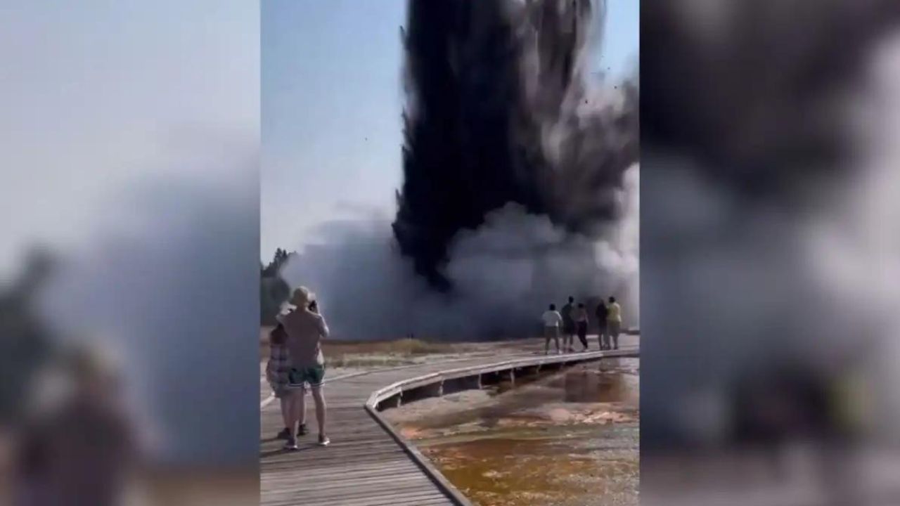 Explosão hidrotermal assusta turistas em parque nos EUA
