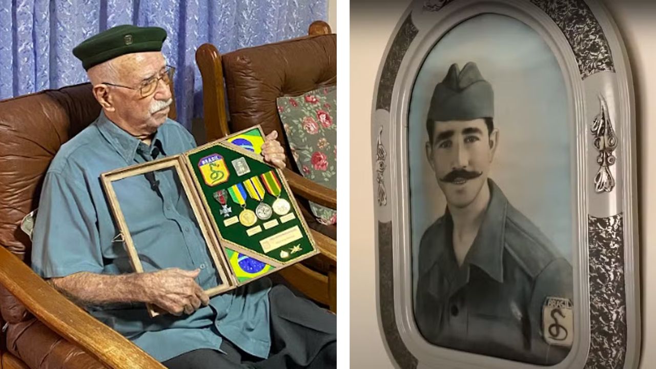 Veterano da Segunda Guerra Mundial recebe homenagem ao completar 103 anos