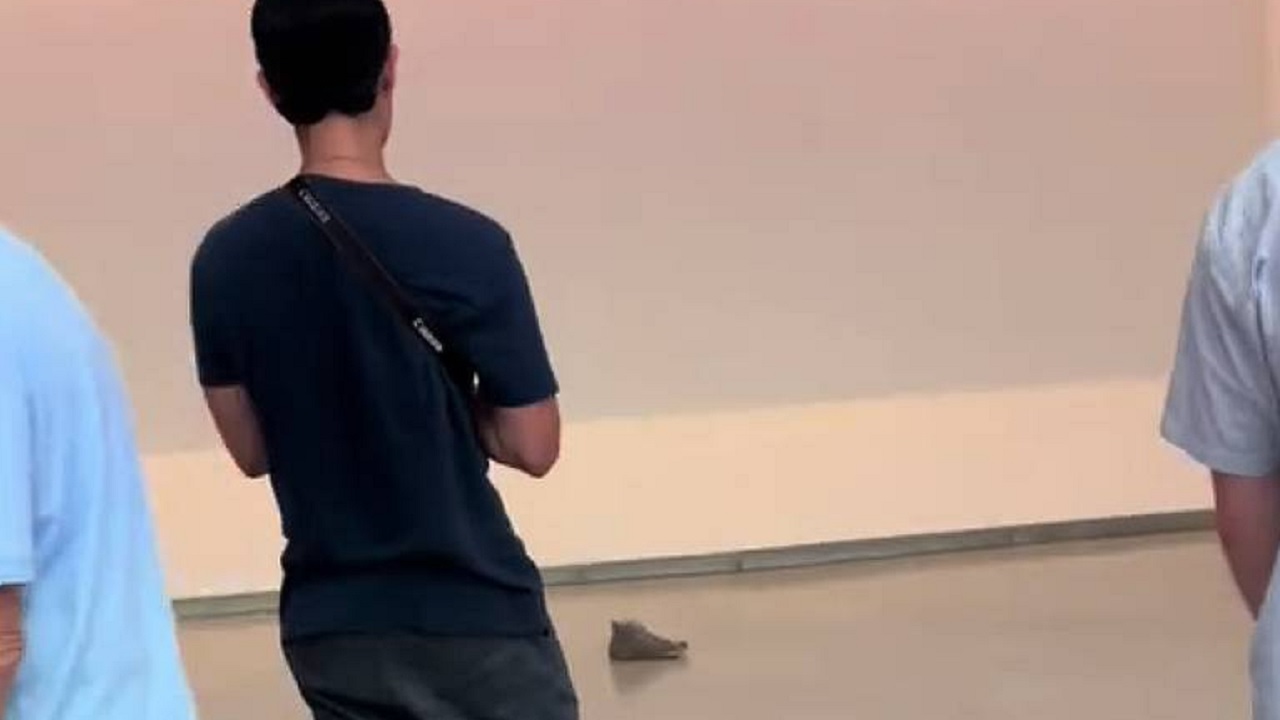 Tênis velho abandonado é confundido com obra de arte em museu