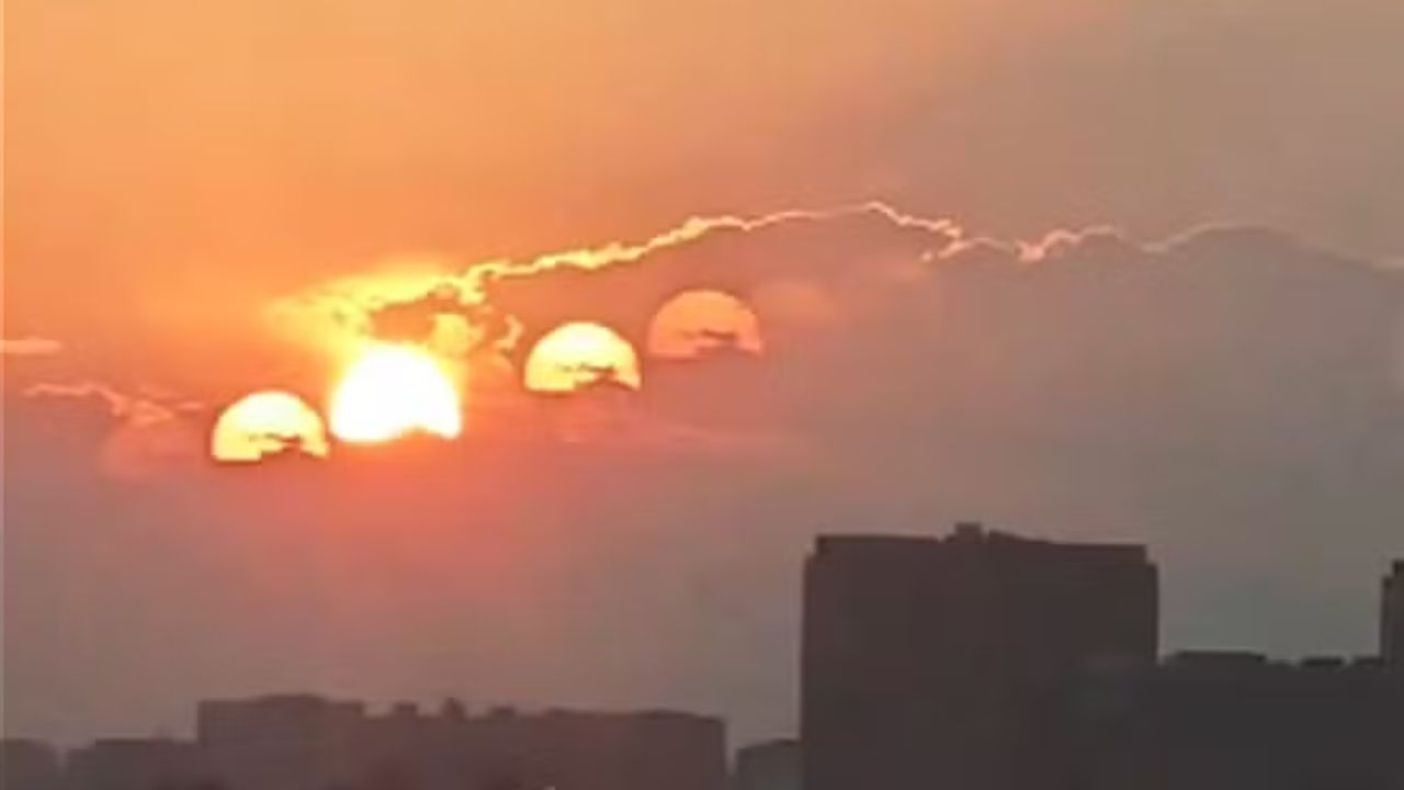 Imagem de sete sóis no céu da China viraliza nas redes sociais
