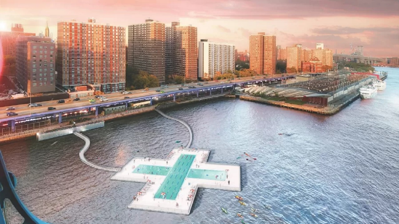 Nova York: Avança projeto de despoluir o East River com piscina flutuante