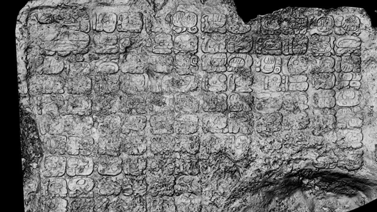 Painel de pedra gigante com mais de 100 glifos maias é descoberto no México