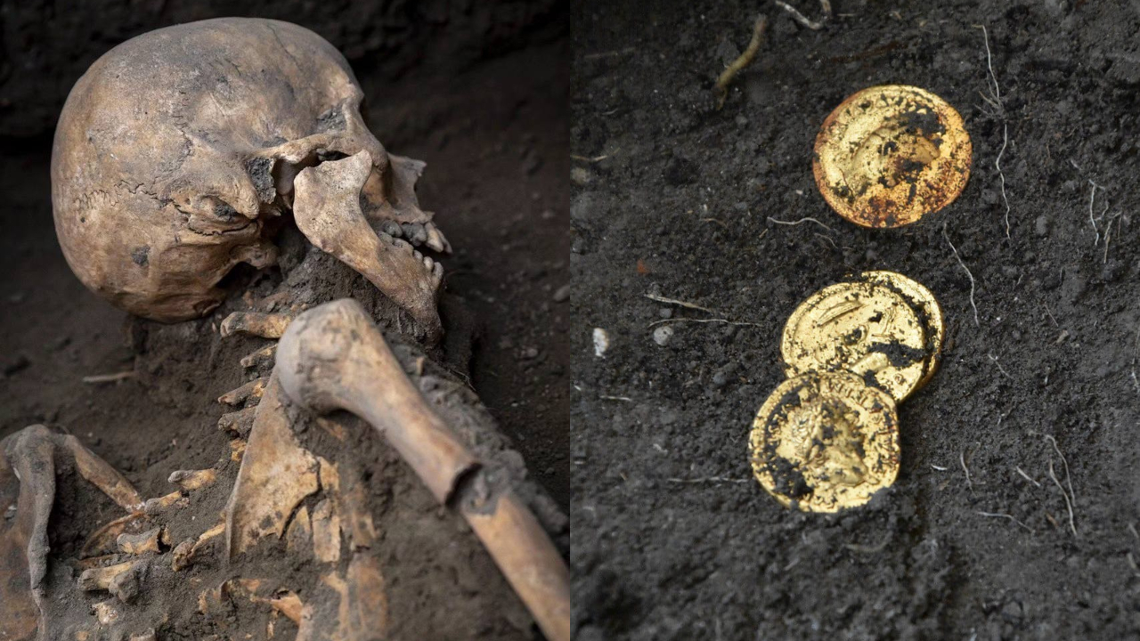 Escavação em Pompeia revela restos de homem e mulher com tesouro