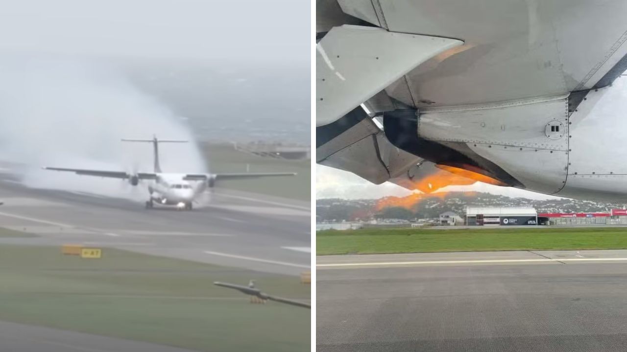 Aeronave faz pouso de emergência na Nova Zelândia após motor pegar fogo