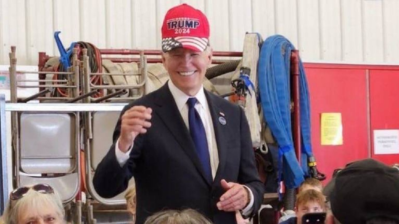 Por que Joe Biden foi fotografado com boné de Trump?