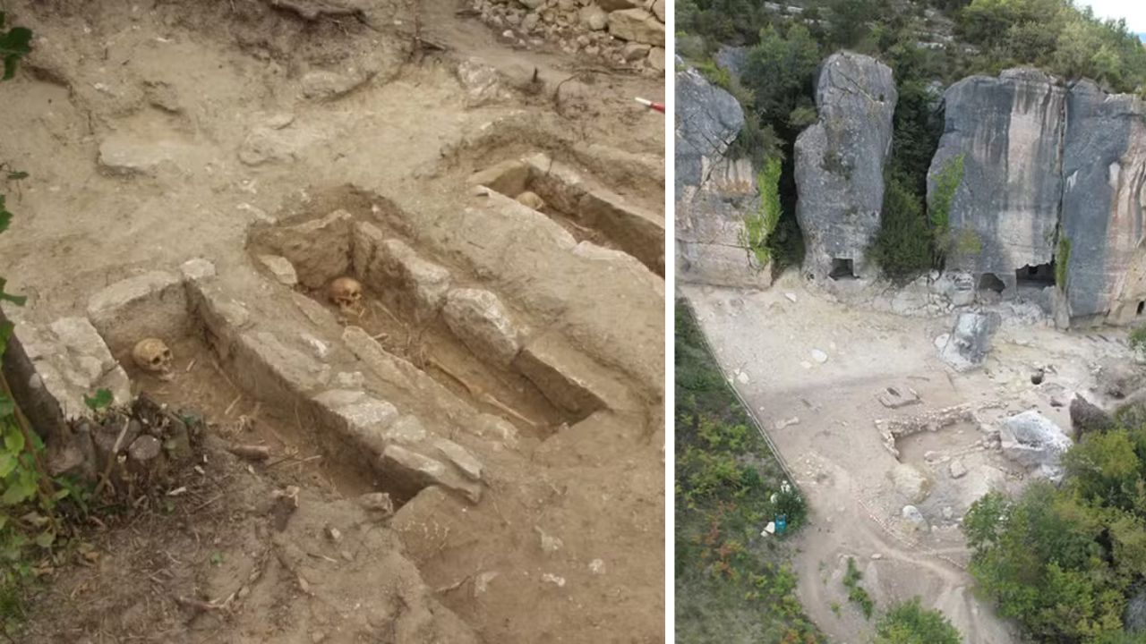 Esqueletos com marcas de espadas são encontrados em vila medieval na Espanha