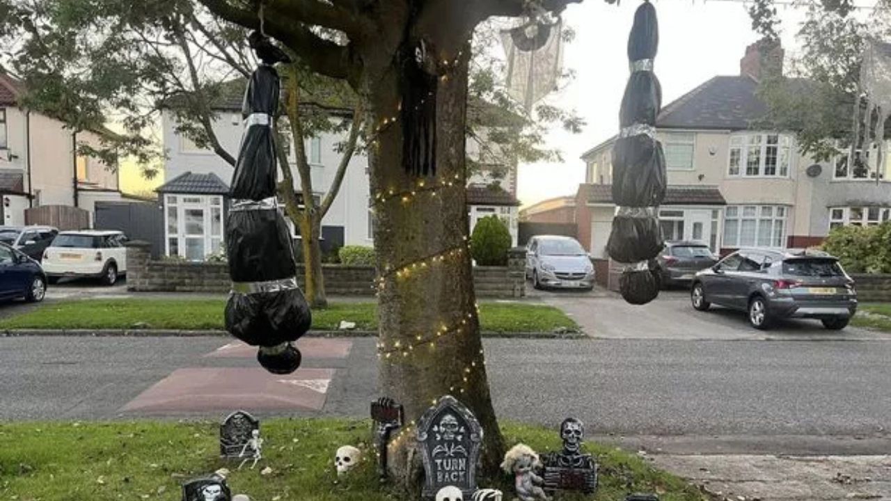 Após denúncia, mulher é forçada a desmontar decoração de Halloween ‘polêmica’
