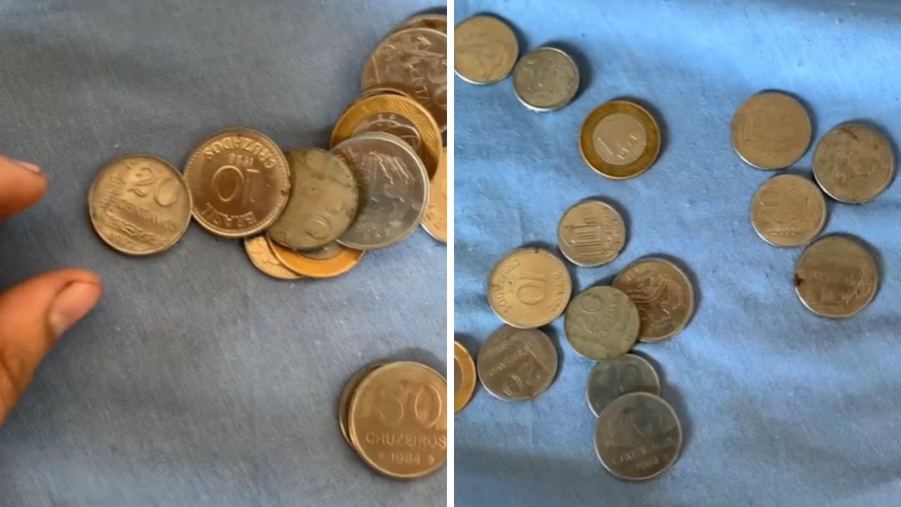Motorista de aplicativo diz que teve corrida paga com moedas de cruzeiro e viraliza