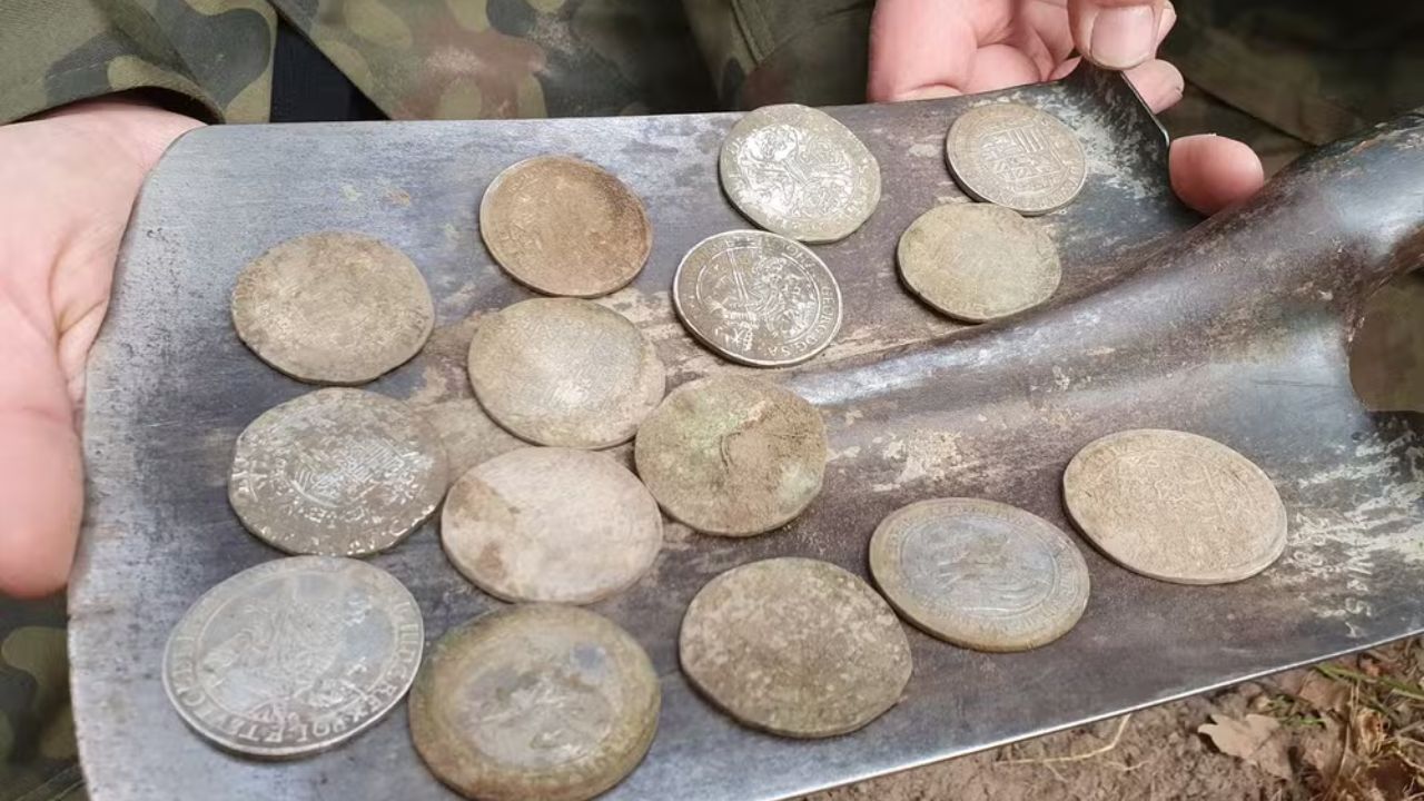Pai e filho encontram moedas raras em floresta na Polônia