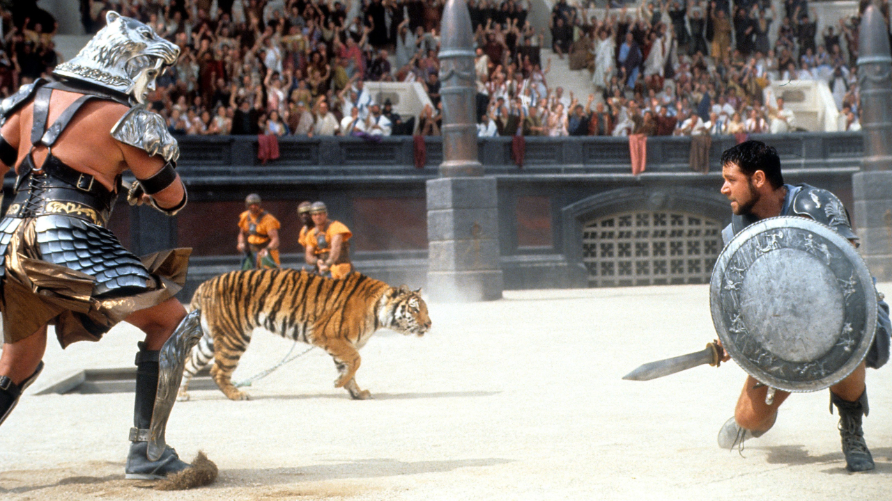Gladiador: Protagonista enfrentou tigre real durante as gravações