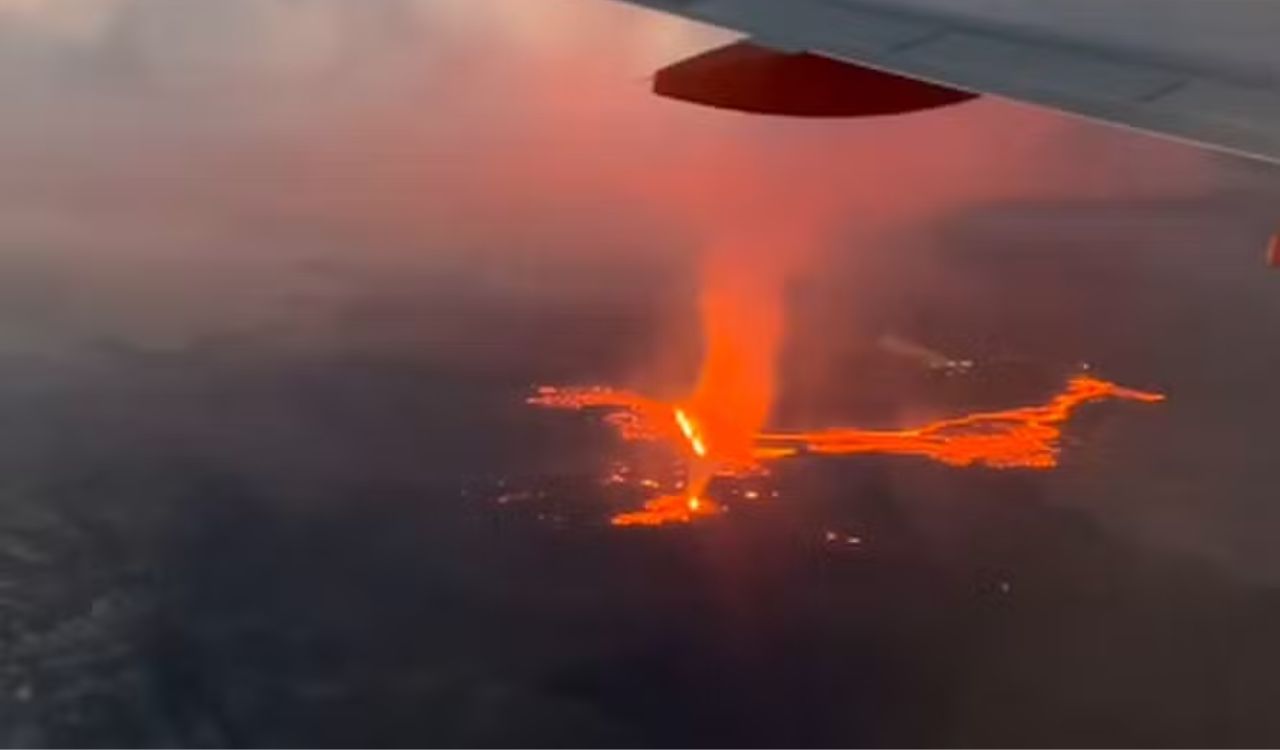 Veja momento em que vulcão entra em erupção na Islândia