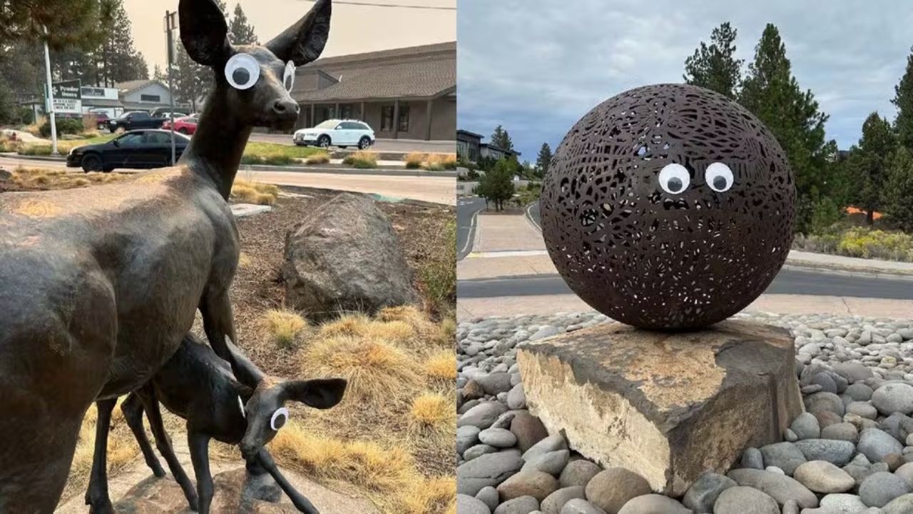 Por que esculturas nos EUA estão com olhos esbugalhados colados?
