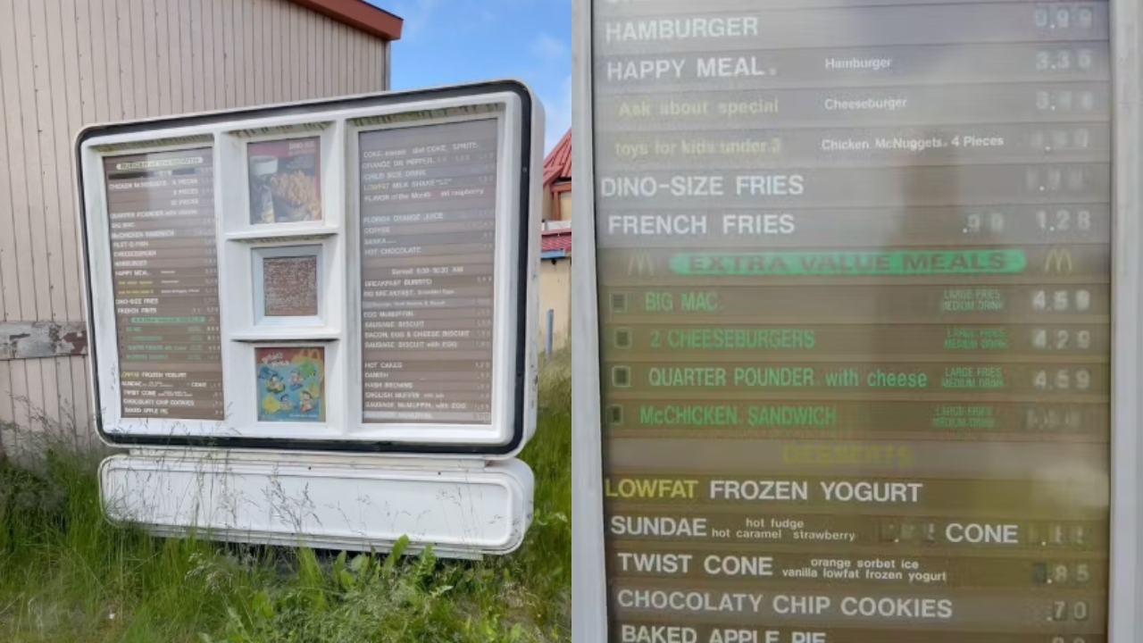 Os curiosos preços no cardápio de um McDonald’s abandonado desde 1994