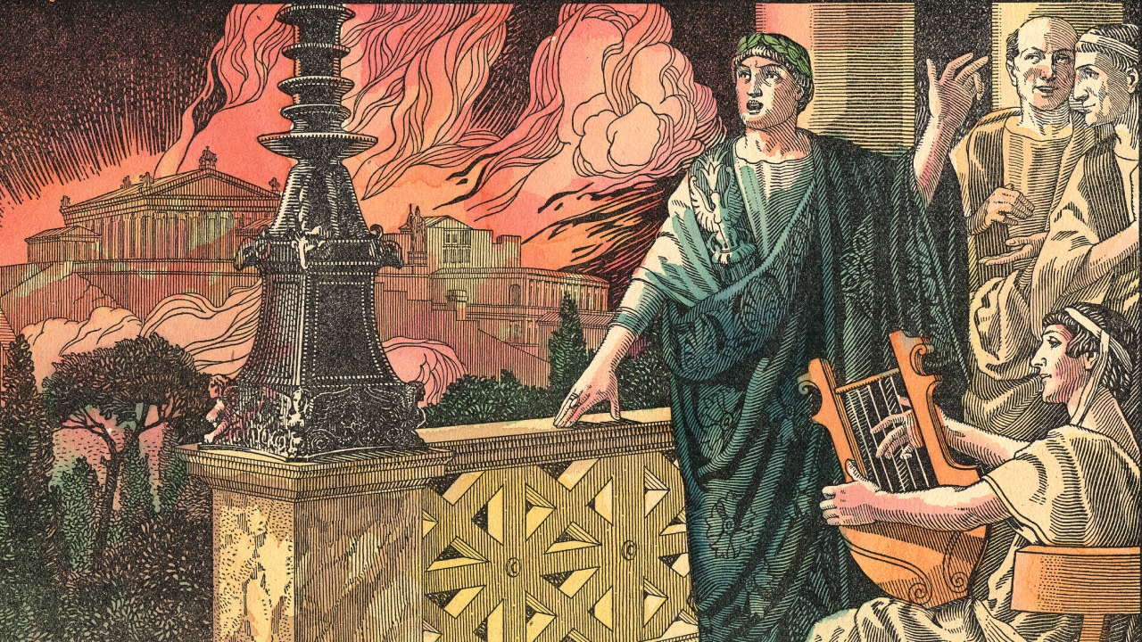 O imperador Nero realmente tocou violino enquanto Roma ardia em chamas?
