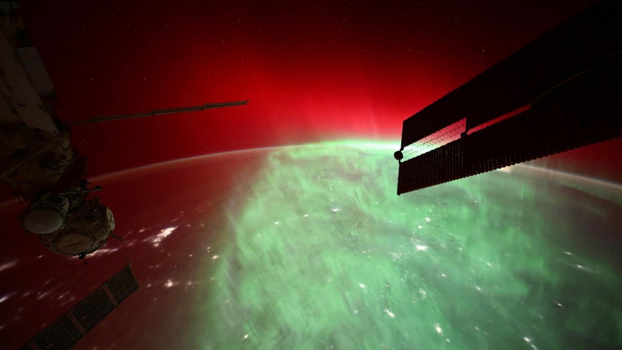 Astronauta registra aurora boreal de um ponto de vista incomum
