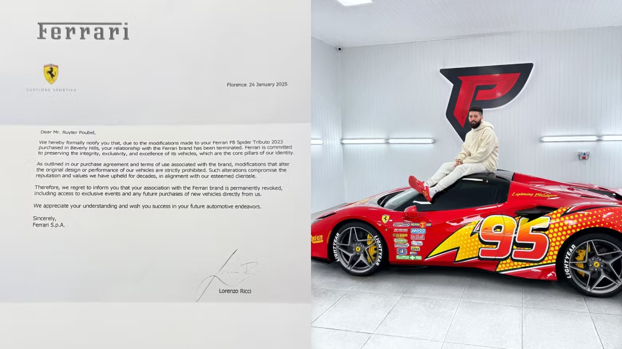 Homem recebeu carta após personalizar Ferrari: ‘Lamentamos informar…’