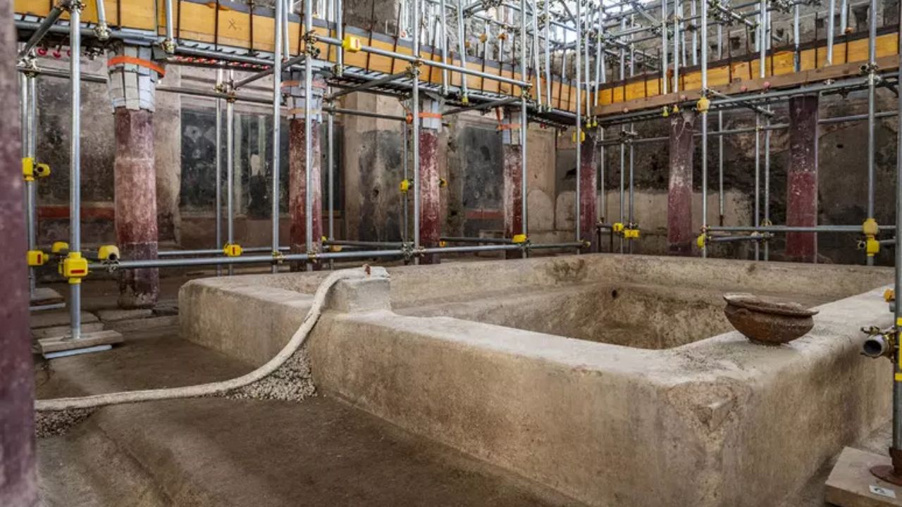 Grande complexo de banhos termais é descoberto em Pompeia