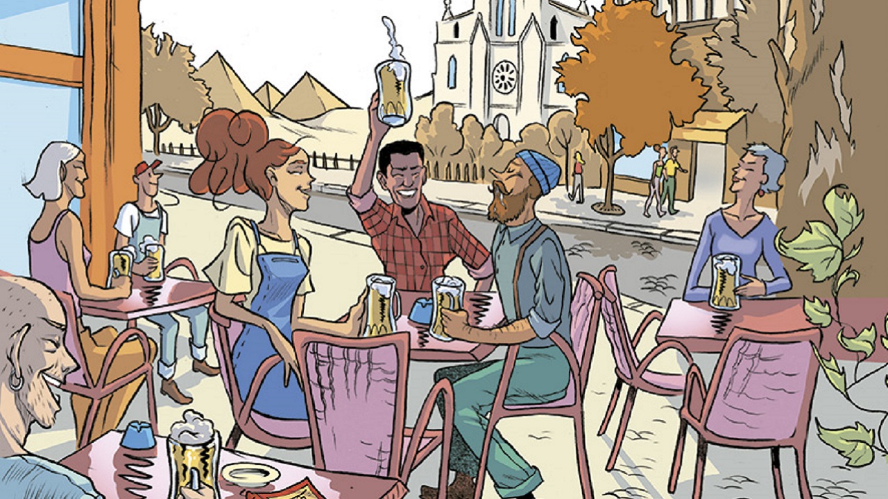 A história da cerveja é contada em história em quadrinhos