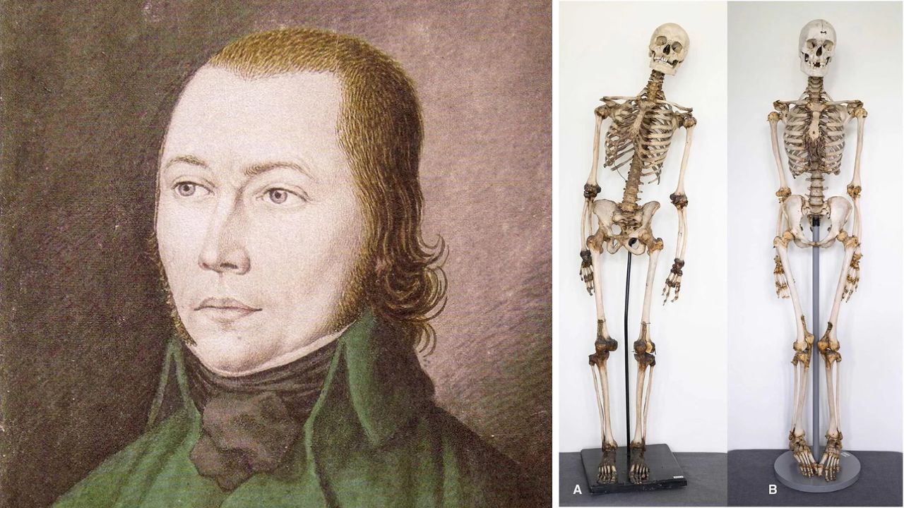 Verdadeiro esqueleto de famoso ladrão é identificado após confusão de 220 anos