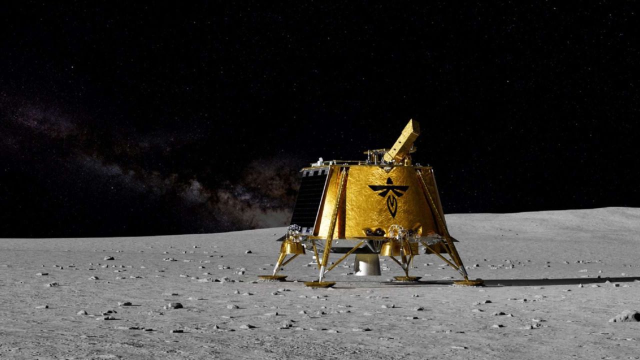 Lander americano pousa na Lua e registra imagens impressionantes