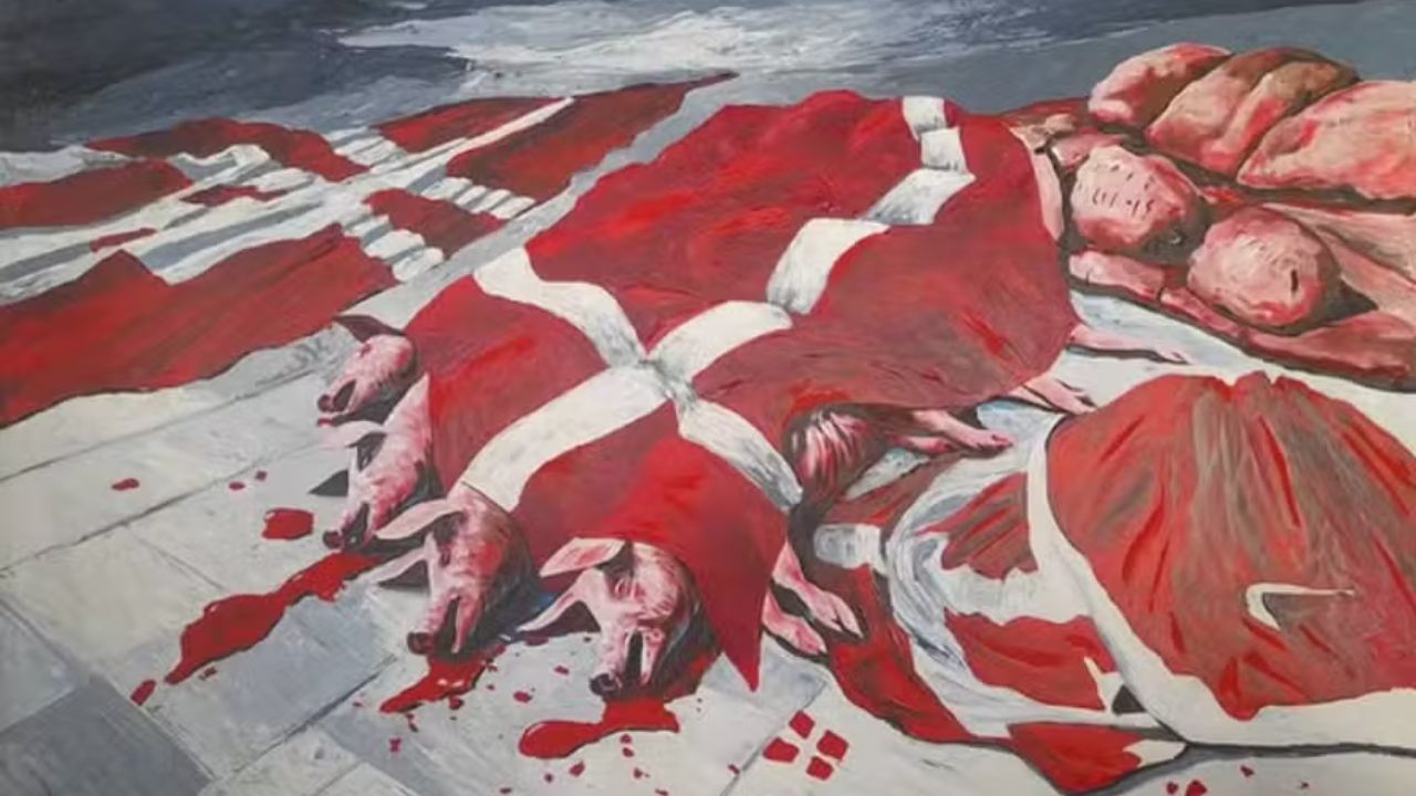 Leitões deixados para morrer são roubados de exposição na Dinamarca