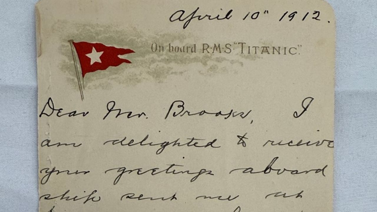 Carta escrita por sobrevivente do Titanic é leiloada por R$ 2,4 milhões