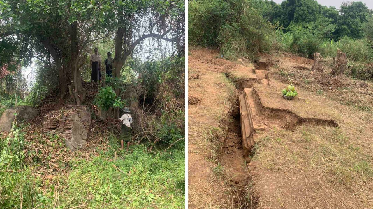 Terremoto em Mianmar revela ruínas de antiga construção real