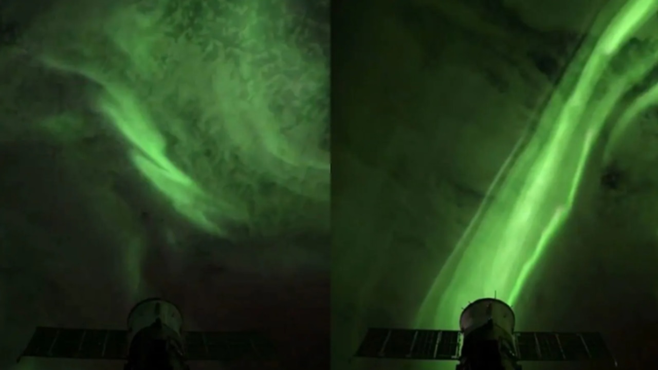 Aurora boreal ganha nova perspectiva em vídeo deslumbrante feito do espaço